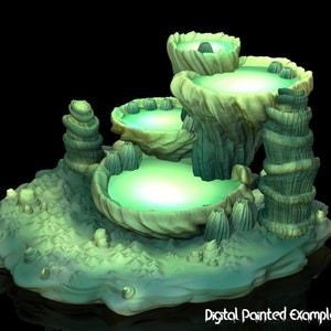 Miniature de printemps magique | Miniature de piscines de caverne | terrain | RPG de table comme D&D ou Pathfinder | 28mm