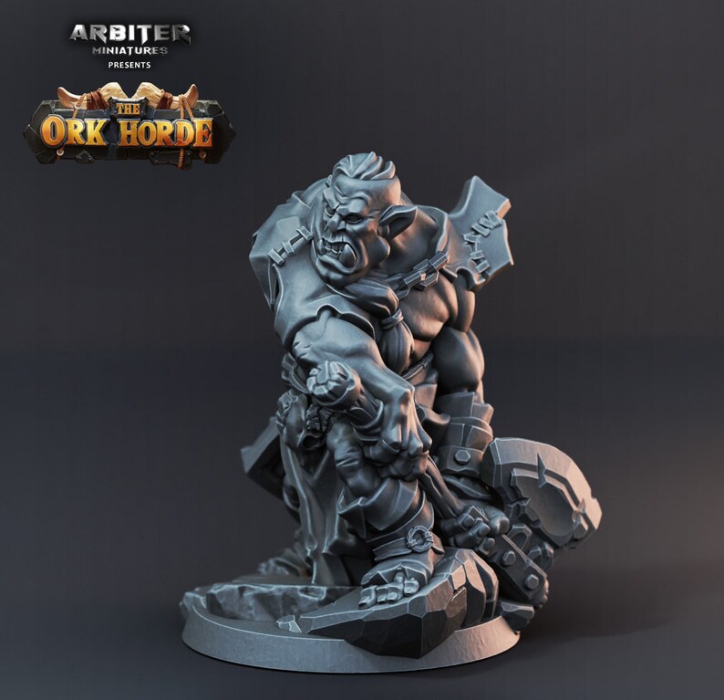 Ork Skirmisher Miniatur | Orc Skirmisher Miniature | for D&D 5e, Pathfinder and other RPG's | 28mm Bild 3