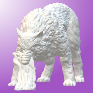 Wolf with prey miniature | Wolf with Prey Miniature | for D&D 5e, Pathfinder and other RPG&#39;s