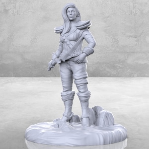 Water Genasi Miniature | Female Water Genasi Miniature | Tabletop RPGs like D&D or Pathfinder | 28mm