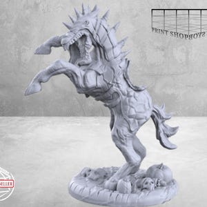 Dread Steed Miniature | Spectral Horse Miniature | Tabletop RPGs like D&D or Pathfinder | 28mm