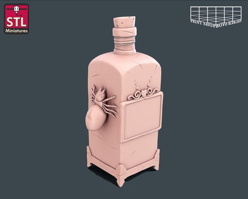 Witch Miniature Set | for D&D, Pathfinder and other RPG's | 32mm | STL miniatures Spiderpoison Bottle