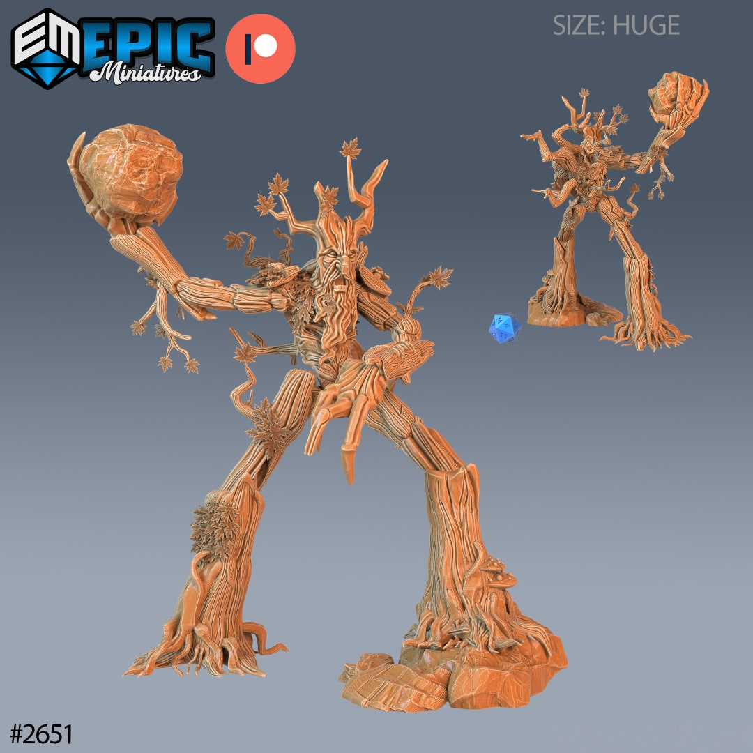 Throwing Tree Shepherd Miniature Treant Throwing Miniature for D&D 5e ...