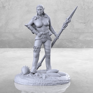 Female Triton Miniature | Female Triton Miniature | Tabletop RPGs like D&D or Pathfinder | 28mm