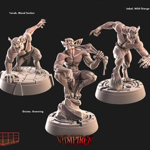 Ghoul Beast Miniature Set | Vampire Spawn Bone Gnawers Figure Pack | Monster Encounters | for D&D 5e, Pathfinder and other RPG&#39;s | 32mm