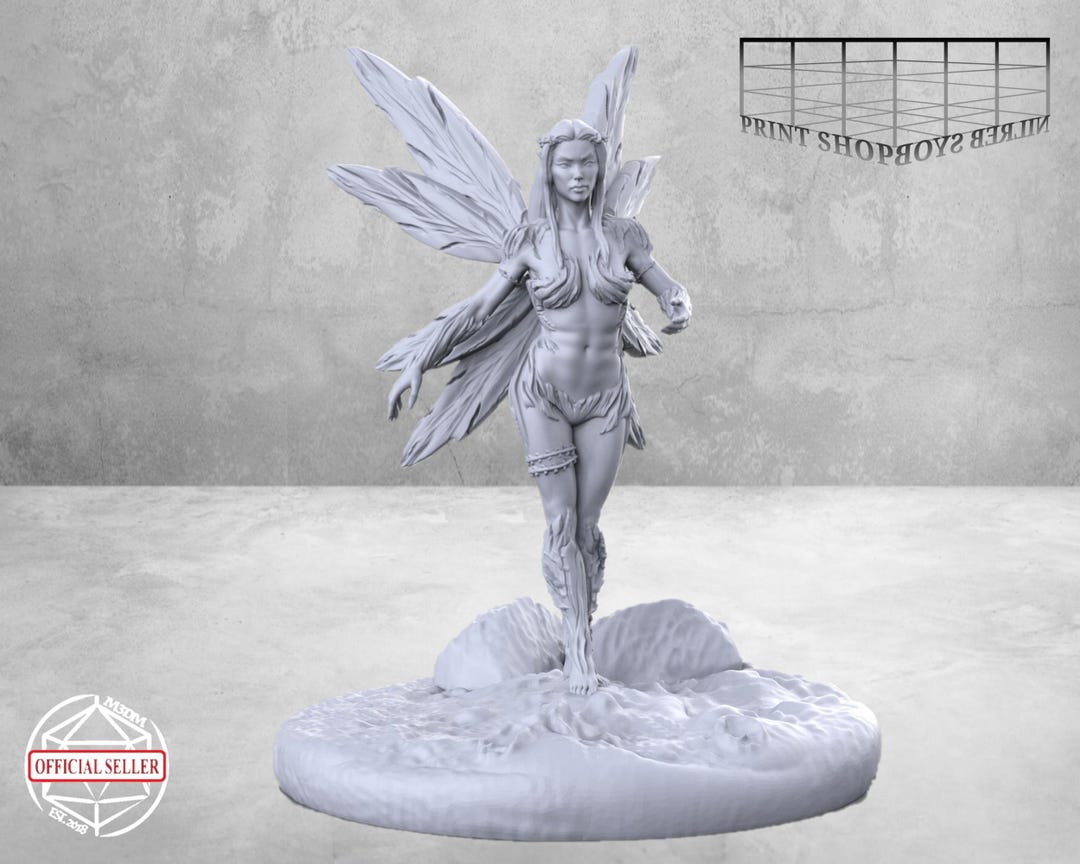 Figurine Elfes S'embrassant - Statue Déco Fantasy En Pierre Reconstituée Peinte à La Main - 33,5 X 20 X 16 Cm