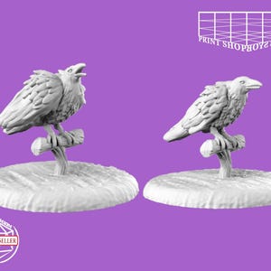 Rabe Miniatur | Raven Miniature | Beast for RPGs like D&D or Pathfinder | 28mm