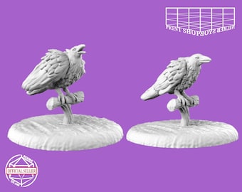 Raven miniature | Raven Miniature | Beast for RPGs like D&D or Pathfinder | 28mm