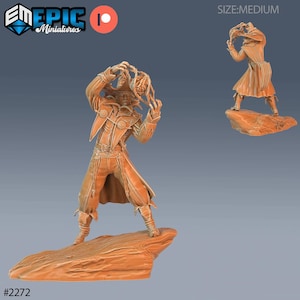 Miniatura del Mago Oscuro | Miniatura della Palla di Fuoco del Mago Oscuro | per D&D 5e, Pathfinder e altri giochi di ruolo | 28 mm | EPIC Miniatures