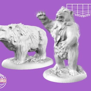 Bär Miniatur | Bear Miniature | Beast for Tabletop RPGs like D&D or Pathfinder | 28mm