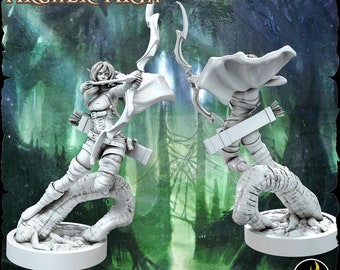 Elf archer miniature | Female Woodelf Archer Miniature | for D&D 5e, Pathfinder and other RPG&#39;s | 28mm | 32mm | 75mm