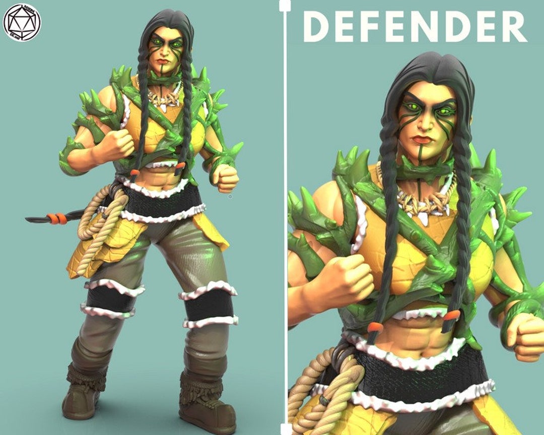 Barbarian Barbara Miniature | Rage of Nature Female Barbarian Miniature ...