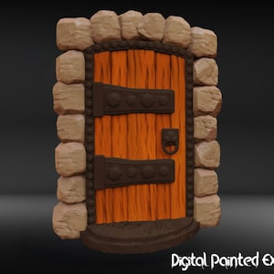 Miniature de porte | Miniature de porte de donjon | terrain | RPG de table comme D&D ou Pathfinder | 28mm