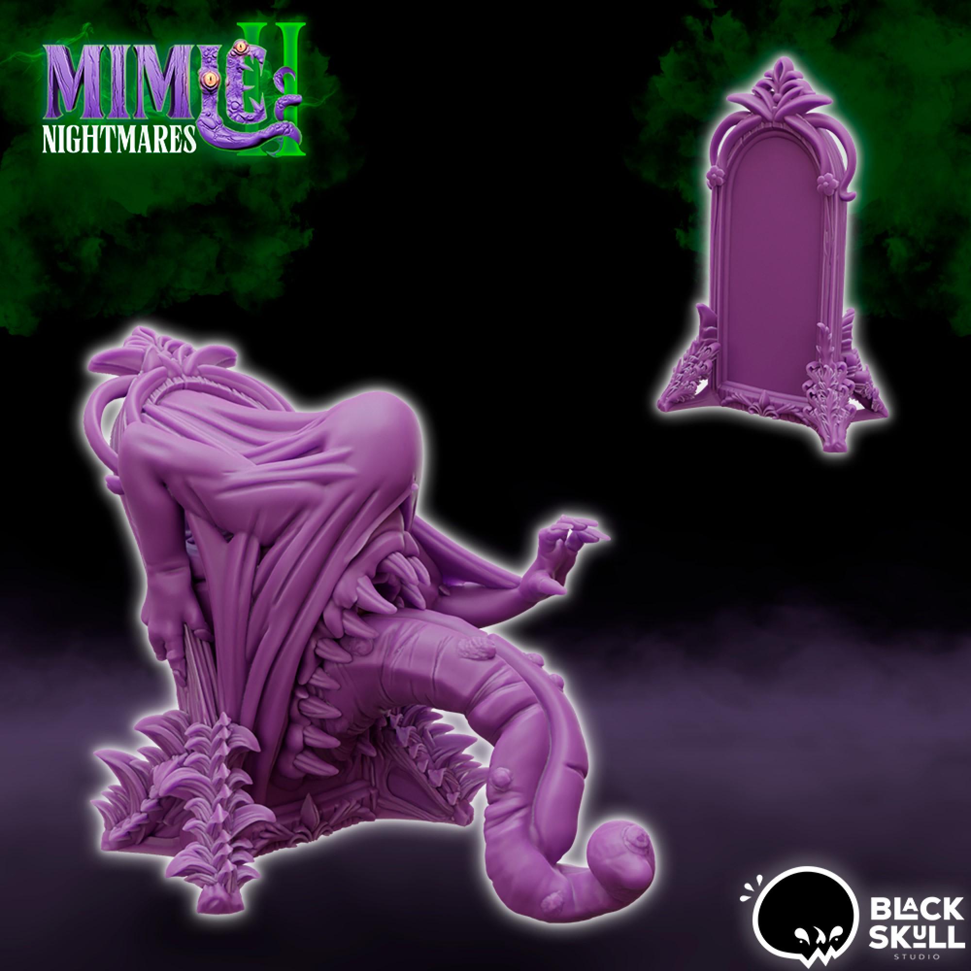 Mimic Outhouse - Miniatura Per D&D E GdR - Stampata In 3D Resina 8K Scala 28mm