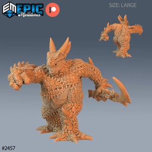 Figurine miniature des Gardiens des Ruines Infernales | Zombie Abishai enragé | Rencontre avec des morts-vivants | Pour D&D 5e, Pathfinder et autres JDR | 28 mm