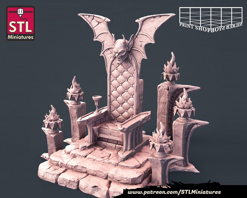 Vampire | Vampire Set | Tabletop Miniatures | STL Miniatures | 32mm | for RPGs like D&D or Pathfinder Throne