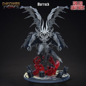 Demon Lord Miniature | Lord of Hell Miniature | Devils and Demons | for D&D 5e, Pathfinder and other RPG&#39;s | 32mm