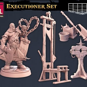 Executioner Set | Executioner Set Miniature | for D&D, Pathfinder and other RPG's | 32mm | STL miniatures