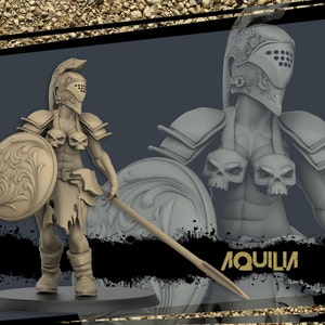 Aquilia - gladiator with spear | Spear Bearer | Glorious Gladiators | Tabletop RPGs like D&D or Pathfinder