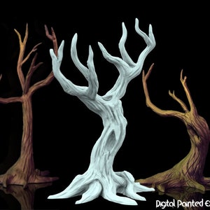 Ensemble d’arbres morts miniatures | Ensemble d’arbre de la mort miniature | terrain | RPG de table comme D&D ou Pathfinder | 28mm