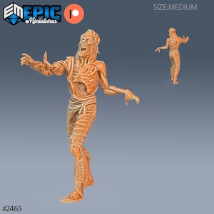 Miniatura de zombi andante | Figura de zombi atacante en descomposición | Encuentros con no muertos | para D&D 5e, Pathfinder y otros juegos de rol | 28 mm