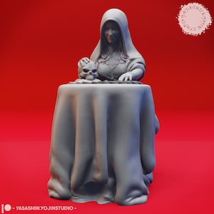 Wahrsagerin Kartenlegerin Miniatur | Female Fortune Teller Figure | NPC Townsfolk | for D&D 5e, Pathfinder and other RPG's | 32mm | 54mm