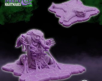 Giant Owl Carpet Mimic Miniature | Owl Rug Mimic Figure Pack | Iconic Monster Encounters | for D&D 5e, Pathfinder and other RPG's | 28mm