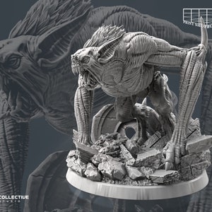 Dire Bat Miniature | Iconic Monster | for D&D 5e, Pathfinder, and other RPGs | 32 mm
