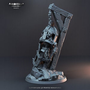 Cage with skeleton miniature | Cage with Skeleton Miniature | for D&D 5e, Pathfinder and other RPG&#39;s | 28mm