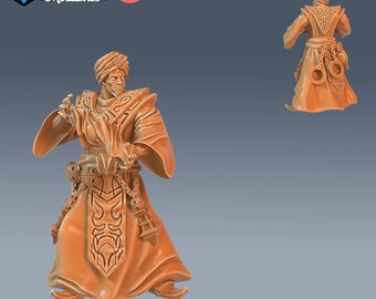 Genie Hunter Miniature | Djinni Hunter Magic Miniature | for D&D 5e, Pathfinder and other RPG's | 28mm | EPIC Miniatures