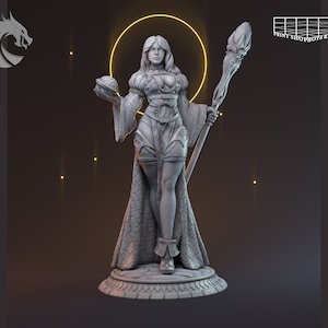 Mage Morgana Miniature | Sorceress Miniature | for D&D 5e, Pathfinder and other RPG&#39;s | 28mm | 32mm | 75mm
