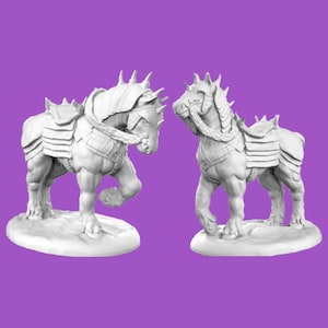 Kriegspferd Miniatur | War Horse Miniature | Beast for RPGs like D&D or Pathfinder | 28mm