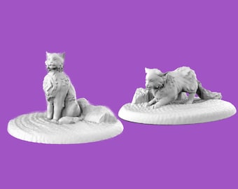 Cat Miniature | Cat Miniature | Beast for Tabletop RPGs like D&D or Pathfinder | 28mm