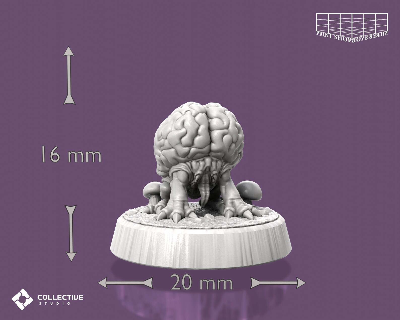 Intellect Devourer Miniature Set | Walking Brains Figure Pack ...