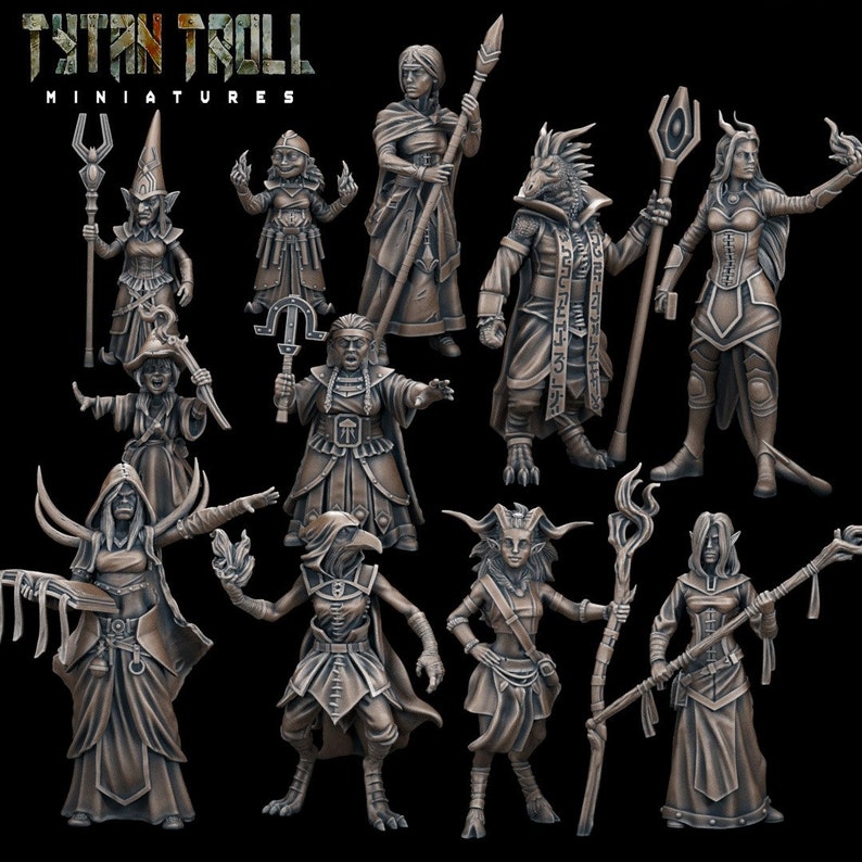 FEU MAGICIENNE MINIATURE Feu Elemental pour D&d 5e Pathfinder RPG 28mm