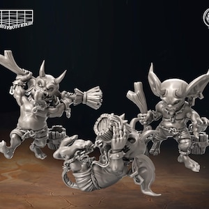 Set de miniaturas de Goblins Encadenados | Pack de miniaturas de Goblins Piratas Esclavos | Encuentros Marinos Salvajes | para D&D 5e, Pathfinder y otros juegos de rol | 32 mm