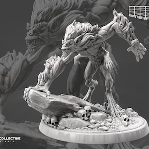 Demonic Half-Fellow Miniature | Draegloth Figure | Monster | Cave Encounter | for D&D 5e, Pathfinder and other RPGs | 32 mm | 75 mm