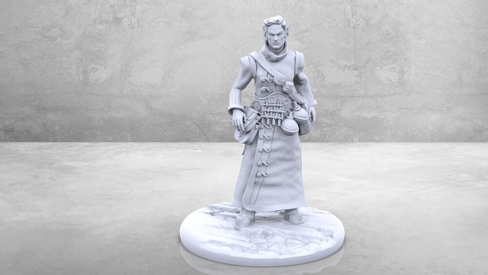 Elf Alchemist Miniature | Elven Artificer Miniature | Heroic