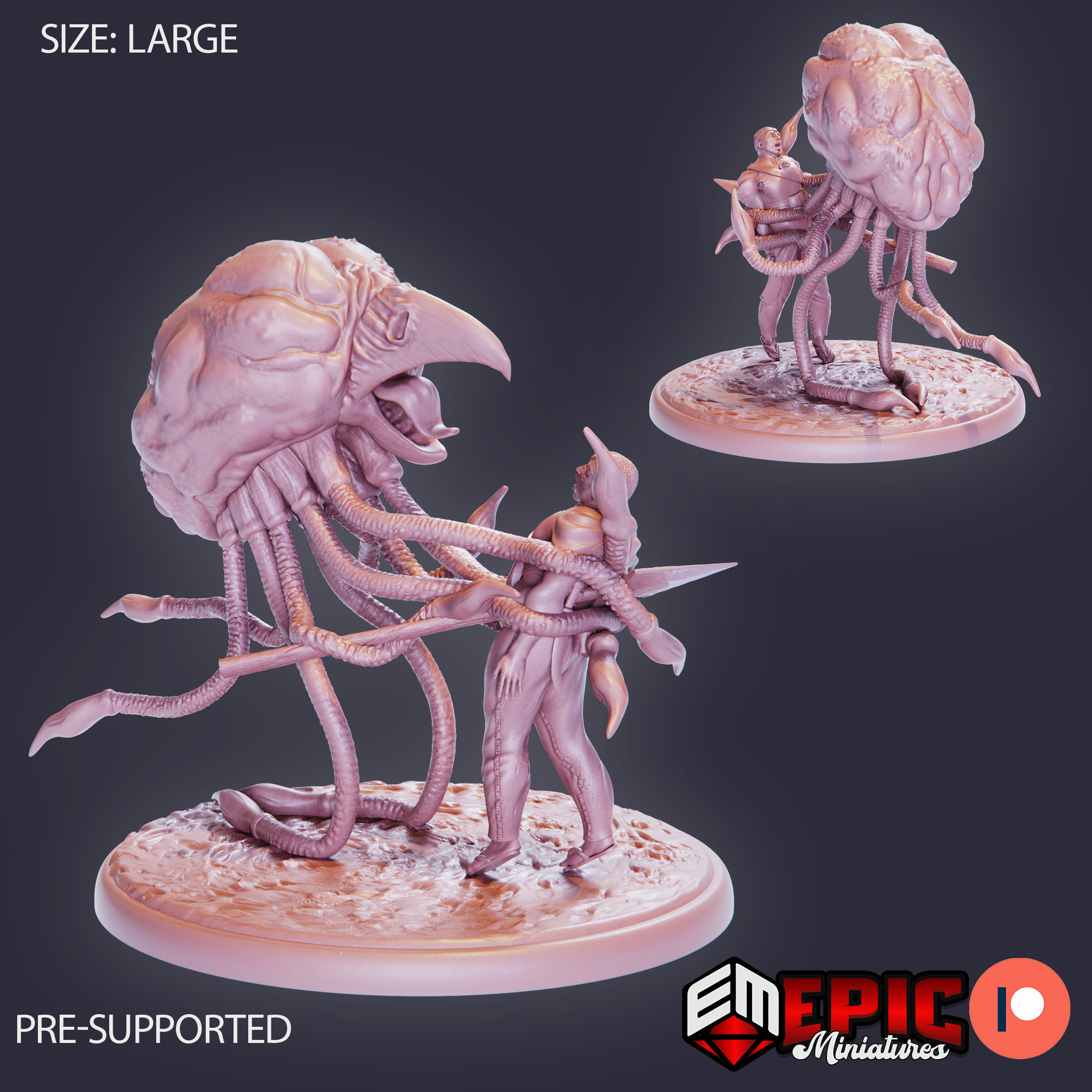 Grell Hunter Miniature | Grell Hunter Miniature | for D&D 5e, Pathfinder and other RPG's | 28mm | EPIC Miniatures