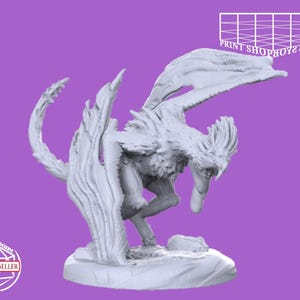 Dreadcock Miniature | Cockatrice Miniature | Tabletop RPGs like D&D or Pathfinder | 28mm