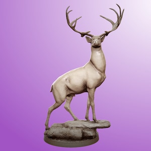 Graceful deer miniature | King of the Forest Stag Miniature | for D&D 5e, Pathfinder and other RPG&#39;s