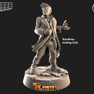 Pickpocket miniature | Mugger with Pocket Watch Figure | NPC Townsfolk | for D&D 5e, Pathfinder and other RPG&#39;s | 32mm