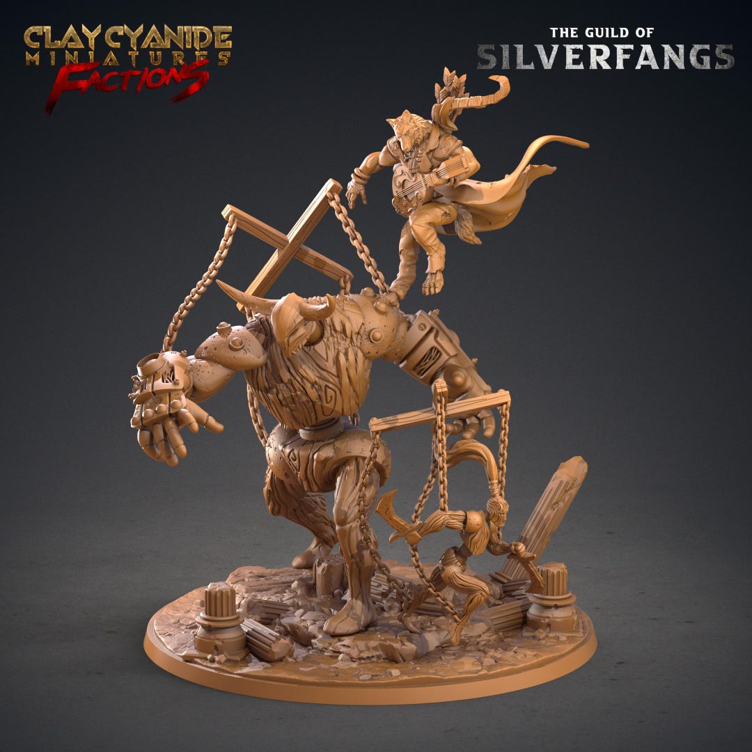 Wolffolk Werewolf Bard Miniature | Werewolf Puppet Master Miniature ...