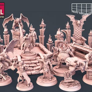 Vampire | Vampire Set | Tabletop Miniatures | STL Miniatures | 32mm | for RPGs like D&D or Pathfinder Complete Set