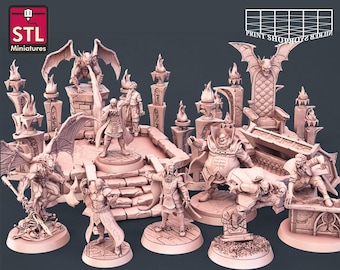 Vampire | Vampire Set | Tabletop Miniatures | STL Miniatures | 32mm | for RPGs like D&D or Pathfinder
