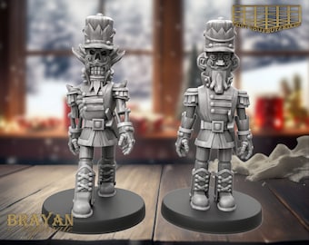 怖いくるみ割り人形ミニチュアセット | クリスマスくるみ割り人形 生死問わず | D&D 5e、Pathfinder、その他RPG用 | 32mm