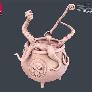 Witch Miniature Set | for D&D, Pathfinder and other RPG's | 32mm | STL miniatures Cauldron