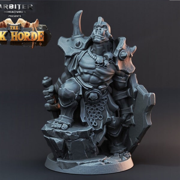 Orc Warrior Miniature | Orc Warrior Miniature | for D&D 5e, Pathfinder and other RPG's | 28mm