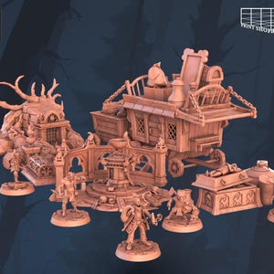 Grave Robber Miniature Set | Cemetery Treasure Hunter Miniature Pack | Graveyard Encounters | for D&D 5e, Pathfinder and other RPG&#39;s | 32mm