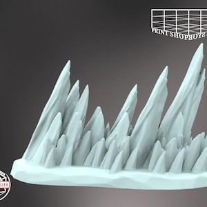 Miniatura de muro de hielo | Miniatura de muro de hielo | Efectos de hechizos | Terreno | Juegos de rol de mesa como D&D o Pathfinder | 28 mm